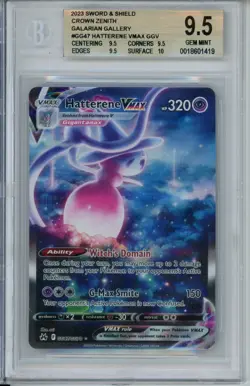 BGS 9.5 - 2023 Pokemon Hatterene VMAX #GG47 Crown Zenith - Image 1