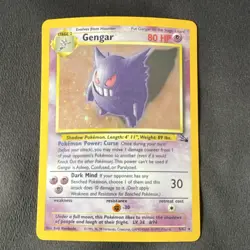 Pokemon TCG Gengar Fossil 5/62 Holo Rare 80 HP English Stage 2 Psychic Holo - Image 1