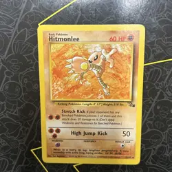 Pokemon Vintage Non-holo Rare Hitmonlee 22/62 Fossil Wotc - Image 1