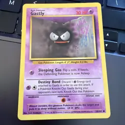 Gastly 50/102 | Base Set | Non Holo Pokemon Card MP - Image 1