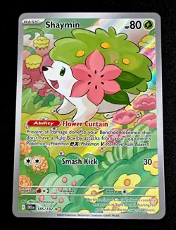 Shaymin 185/182 NM Pokemon TCG S&V Destined Rivals Illustration Rare Holo - Image 1