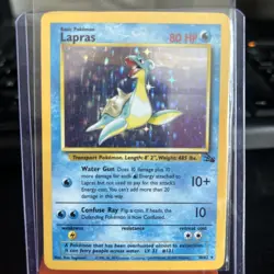 Pokemon TCG Lapras Fossil 10/62 Holo 1999-2000 Wizards Base Set Copyright... - Image 1
