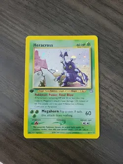 Pokemon TCG 1ST EDITION Heracross 6/111 Neo Genesis Holo - LP - Image 1