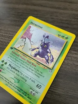 Pokemon TCG 1ST EDITION Heracross 6/111 Neo Genesis Holo - LP - Image 3
