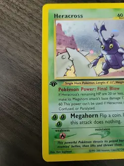 Pokemon TCG 1ST EDITION Heracross 6/111 Neo Genesis Holo - LP - Image 4