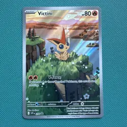 Pokemon TCG Victini SVP 208 Full Art Illustration Black Star Promo Rare LP - Image 1