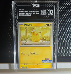 Pokemon Pikachu #214 Scarlet & Violet Illustration Contest 2024 Promo TAG 10 - Image 1