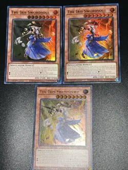 Yugioh The Iris Swordsoul X3 Ultra RA01-EN023 1st NM Playset - Image 1