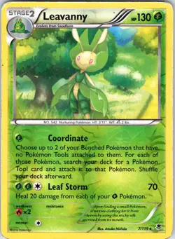 LEAVANNY 7/119 PHANTOM FORCES POKEMON REVERSE HOLO DMG - Image 1