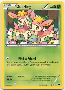 Deerling 8/124 Common Fates Collide Pokemon Heavily Played - Image 1