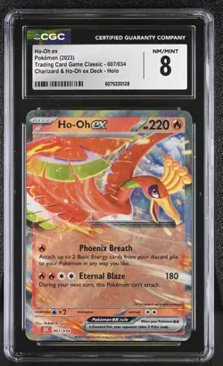 Ho-Oh ex 007/034 RR Double Rare TCG Classic Pokemon TCG CGC 8 - Image 1