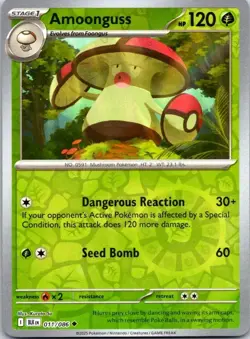 Amoonguss - Reverse Holo : SV-10.5 Black Bolt - Pokemon TCG - 011/086 - Image 1