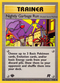 Nightly Garbage Run 77/82 Uncommon Team Rocket Pokemon 1st Edition MP - Image 1