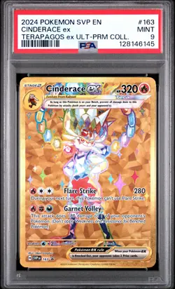 2024 POKEMON SVP EN-SV BLACK STAR PROMO #163 CINDERACE EX PSA 9 - Image 1