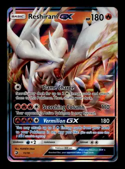 Reshiram GX 11/70 Dragon Majesty Holofoil Ultra Rare Pokemon TCG - Image 1