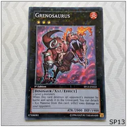 Grenosaurus - SP13-EN022 - Starfoil Rare 1st Edition Yugioh - Image 1
