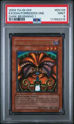 2004 YuGiOh Exodia The Forbidden One Dark Beginning 1 DB1 Ultra Rare PSA G2U - Image 1