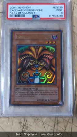 2004 YuGiOh Exodia The Forbidden One Dark Beginning 1 DB1 Ultra Rare PSA G2U - Image 3