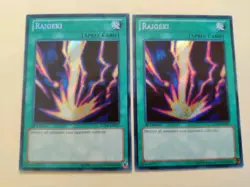 2x Raigeki LCJW-EN057 Secret Rare 1st Ed LP - Image 1