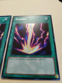 2x Raigeki LCJW-EN057 Secret Rare 1st Ed LP - Image 3