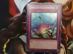 | Yugioh Compulsory Evacuation Device LCJW-EN295 1st Secret Rare NM | - Image 1