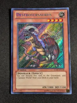 Yugioh - Destroyersaurus LCJW-EN158 1st Secret Rare NM - Image 1