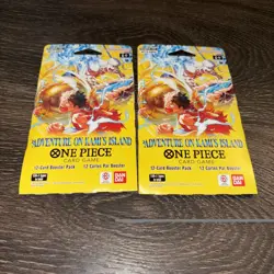 One Piece Adventure On Kami’s Island Sleeved Pack Lot Of 2 Packs SEALED IN HAND - Image 1