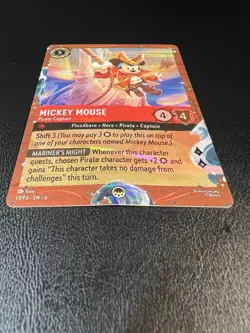 Mickey Mouse - Pirate Captain (Disney Cruise Promo) 13/P3 Lorcana DAMAGED - Image 2