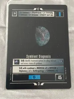 Star Trek CCG 1E Deep Space 9 SYMBIONT DIAGNOSIS Rare Card NEVER PLAYED - Image 1