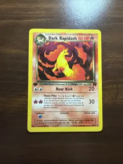 Pokemon Cards: Team Rocket 1st Edition Uncommon: Dark Rapidash 44/82 - Image 1