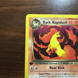 Pokemon Cards: Team Rocket 1st Edition Uncommon: Dark Rapidash 44/82 - Image 2