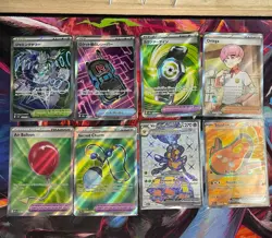 x8 Full Art Bundle (item, Trainer, Pokemon) Pokemon TCG Cards NM - Image 1