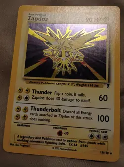 NM TCG Vintage Zapdos Legendary Collection Pokemon Card - Image 3