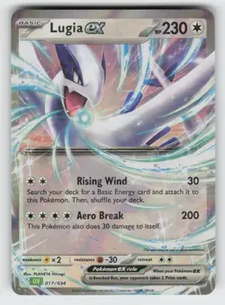 Lugia ex 017/034 NM Holo CL Trading Card Game Classic TPO01 - Image 1