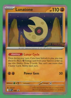 Lunatone Pokemon Mega Evolutions Promo Card MEP004 A - Image 1