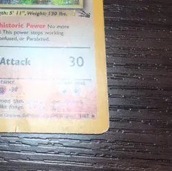 Pokemon TCG Aerodactyl 1/62 Fossil Holo Rare 60 HP Stage 1 English Card - Image 4