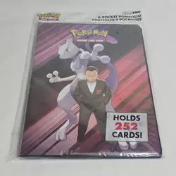 Ultra PRO Pokemon Binder 9 Pocket Portfolio 252 Cards Mewtwo Team Rocket - Image 1