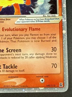 Pokemon Flareon EX Delta Species 108/113 Holo Ultra Rare 110 HP Card 2005 - Image 4