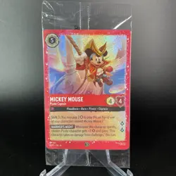Mickey Mouse - Pirate Captain Promo SEALED Disney Lorcana Promo Cards 18 NM - Image 1