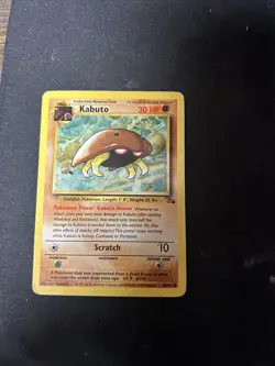 Pokemon TCG Kabuto 50/62 Fossil Unlimited Card WOTC Free Shipping D63 - Image 1