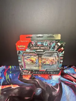Pokemon League Battle Deck Charizard ex 60 Card Foil Deck Box Dice Markers - Image 1