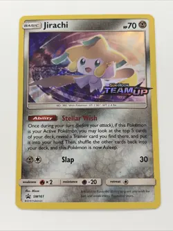 Pokemon Jirachi SM161 Sun & Moon Team Up Promo Holo Card Pokemon - Image 1