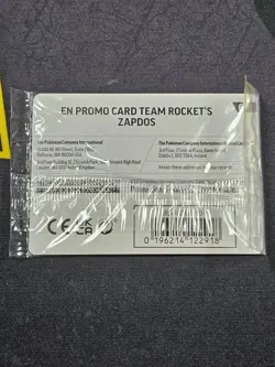 Team Rocket’s Zapdos 70/182 GameStop Stamped Promo Holo Card SEALED - Image 3