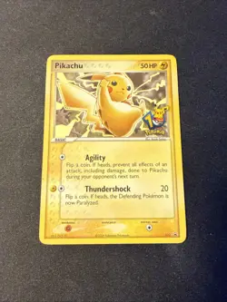 Pokemon Card - Pikachu 10th Anniversary Black Star Promo 012 Stamped - Image 1