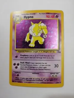 Pokemon - Hypno (8/62) - Pokemon Fossil Unlimited Holo Rare Card WOTC LP - Image 1