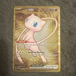 Pokemon TCG - Mew 205/165 Scarlet & Violet 151 Gold UPC Promo Metal Card NM - Image 1