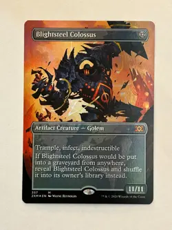 MTG Blightsteel Colossus Borderless 2XM 357 Foil M Lightly Played - Image 1