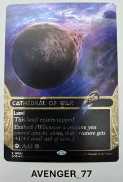 Magic MTG #0096 CATHEDRAL OF WAR Galaxy Foil Borderless Edge of Eternities EOS - Image 1