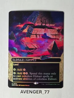 Magic Gathering MTG #0014 Eldrazi Temple Borderless FOIL Edge of Eternities EOS - Image 1