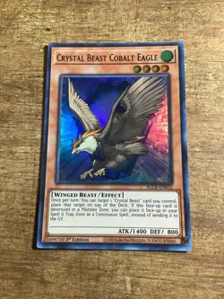 Yugioh! Crystal Beast Cobalt Eagle - BLCR-EN052 - Ultra Rare 1st Edition - NM-MT - Image 1